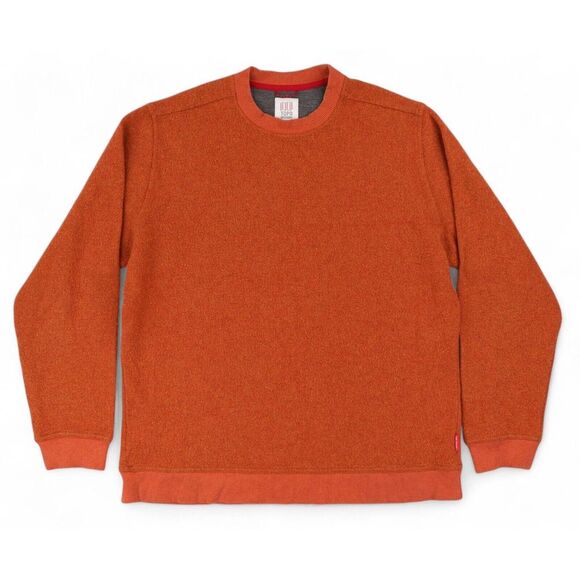 Topo Designs Other - Topo Designs Global Sweater Mens XL Orange Wool Blend Long Sleeve Crewneck